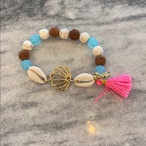 Lilly Pulitzer shell and tassel bracelet